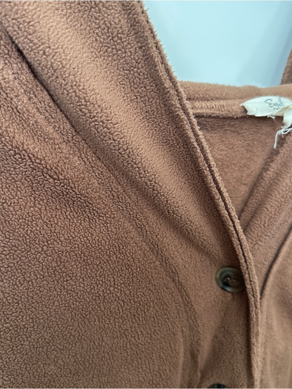 easel Brown Hooded Button-Up Cardigan - Picture 3 of 10
